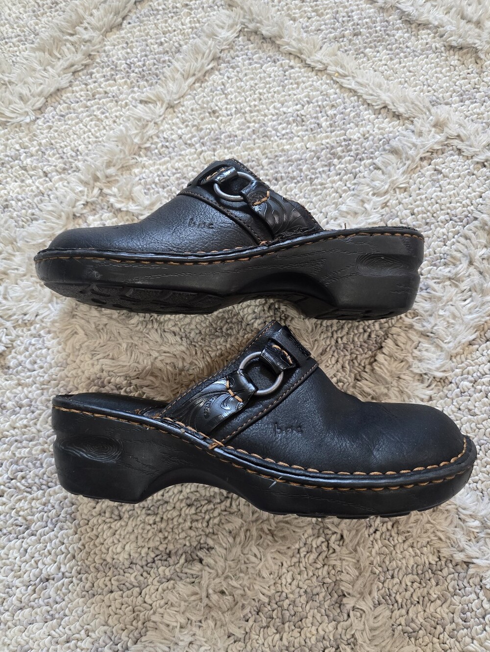 BOC Born Concept Womens Size 9 M Y2K Black Clogs Mules Slip On Shoes
